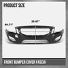 G-PLUS Front Bumper Cover Fascia Compatible with Volvo S60 T5 2012-2013 / T6 2011-2013 398025015, VO1000200 Black