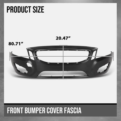 G-PLUS Front Bumper Cover Fascia Compatible with Volvo S60 T5 2012-2013 / T6 2011-2013 398025015, VO1000200 Black