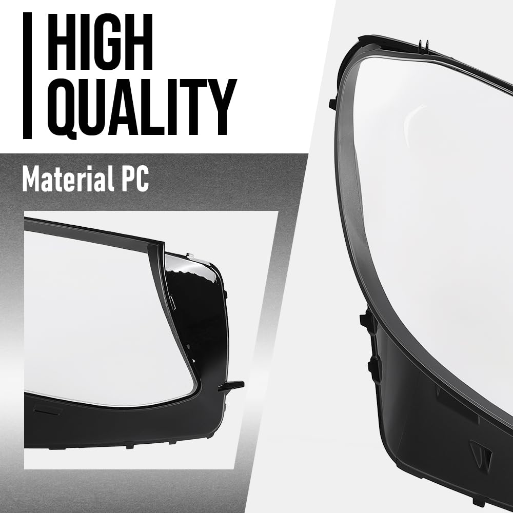 G-PLUS Headlight Lens Cover Compatible with Benz GLC Class W253 2016 2017 2018 2019 2539061601 Right Side Front Headlamp Lens Cover Clear