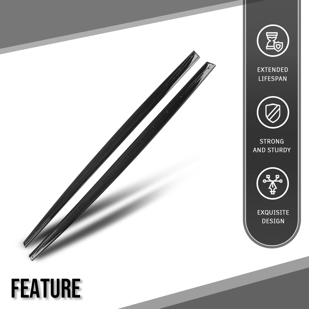 G-PLUS Extension Side Skirt Compatible with BMW F32 F33 F36 4 Series 2014 2015 2016 2017 2018 2019 2020 Gloss Black