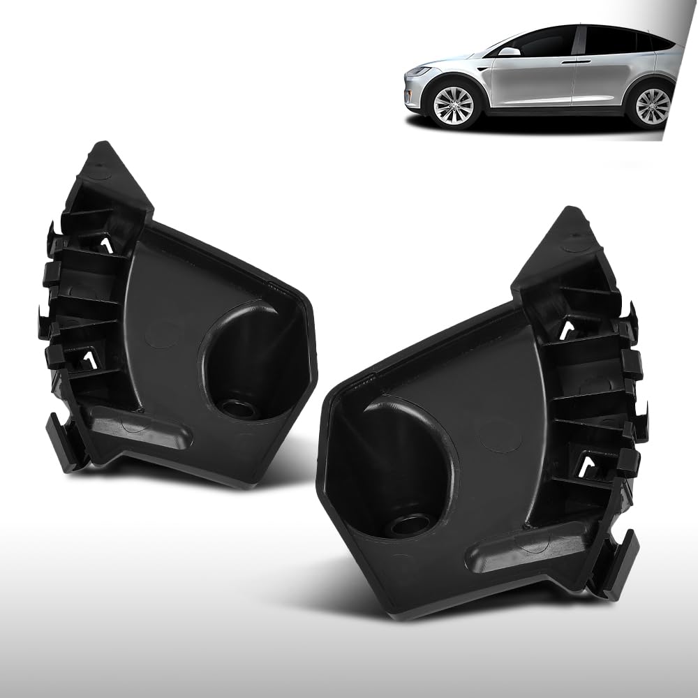 G-PLUS Bumper Bracket Front Left & Right Side Compatible with Tesla Model X 90D 2016-2017, Fit Tesla Model X (submodel: 100D, 75D, P100D) 2018 104709200H, 104709300H Black
