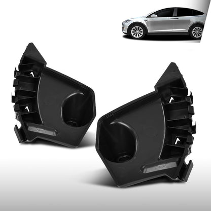 G-PLUS Bumper Bracket Front Left & Right Side Compatible with Tesla Model X 90D 2016-2017, Fit Tesla Model X (submodel: 100D, 75D, P100D) 2018 104709200H, 104709300H Black