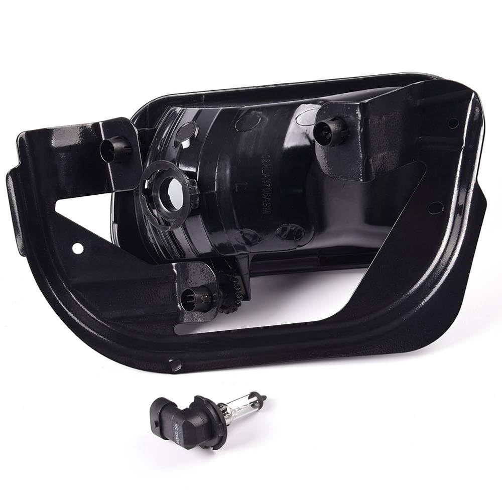 G-PLUS Smoke Lens Front Bumper Fog Lights Assembly Compatible With Dodge Ram 1500 2009-2012/Ram 2500 3500 2010-2018 Driving Lamps w/Bracket + H10 12V 42W Halogen Bulbs