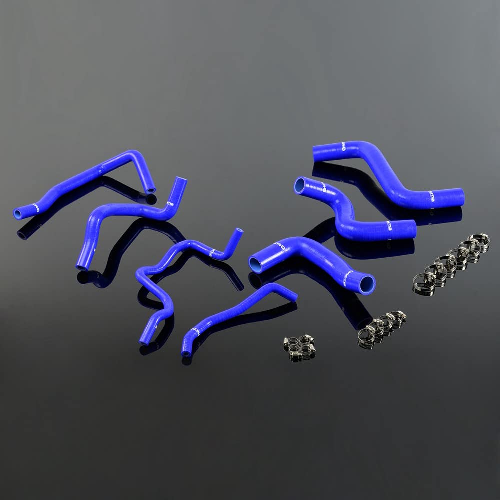 G-PLUS Silicone Radiator Coolant Tube Hose Kit Clamps Compatible With 00-05 Toyota Lexlis IS300 Altezza JCE10 2JZGE,Blue