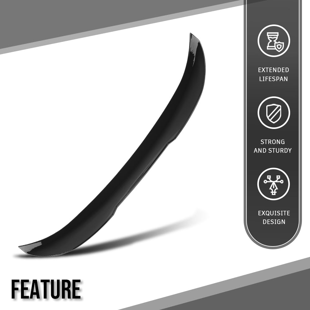 G-PLUS Rear Trunk Spoiler Wing Compatible with BMW F22 2 Series Coupe Only 2014 2015 2016 2017 2018 2019 2020 Fit BMW F87 M2 2016 2017 2018 Rear Trunk Spoiler Gloss Black