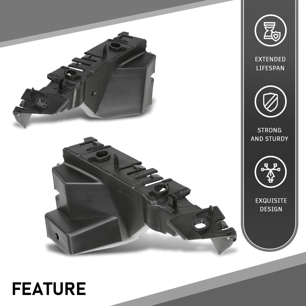 G-PLUS Pair Front Bumper Brackets, Compatible with Audi Q5 2009-2016/ SQ5 2014-2017, Left Driver & Right Passenger Side 2PCS, 8R0807284C, 8R0807283C