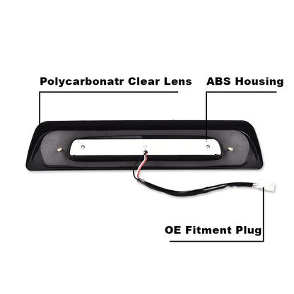 G-PLUS High Mount 3rd Third Brake Light Tail Compatible with 2007-2018 Toyota Tundra LED Rear Stop 81570-0C050 Smoked Lens White Base