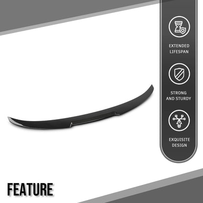 G-PLUS Rear Trunk Spoiler Wing Compatible with BMW 5 Series F10 F18 4 Door Sedan Model 2011-2016 Fit BMW F10 M5 Sedan 2011-2016 Will Not Fit Wagon Model Glossy Black