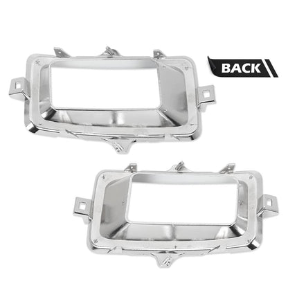 G-PLUS Fog Light Trim Set Compatible with Chevy Silverado 1500 High Country, LT, LTZ, WT 2014-2015/ Silverado 1500 LS, SSV 2015 Left&Right Chrome Silver 22944879, 22944880
