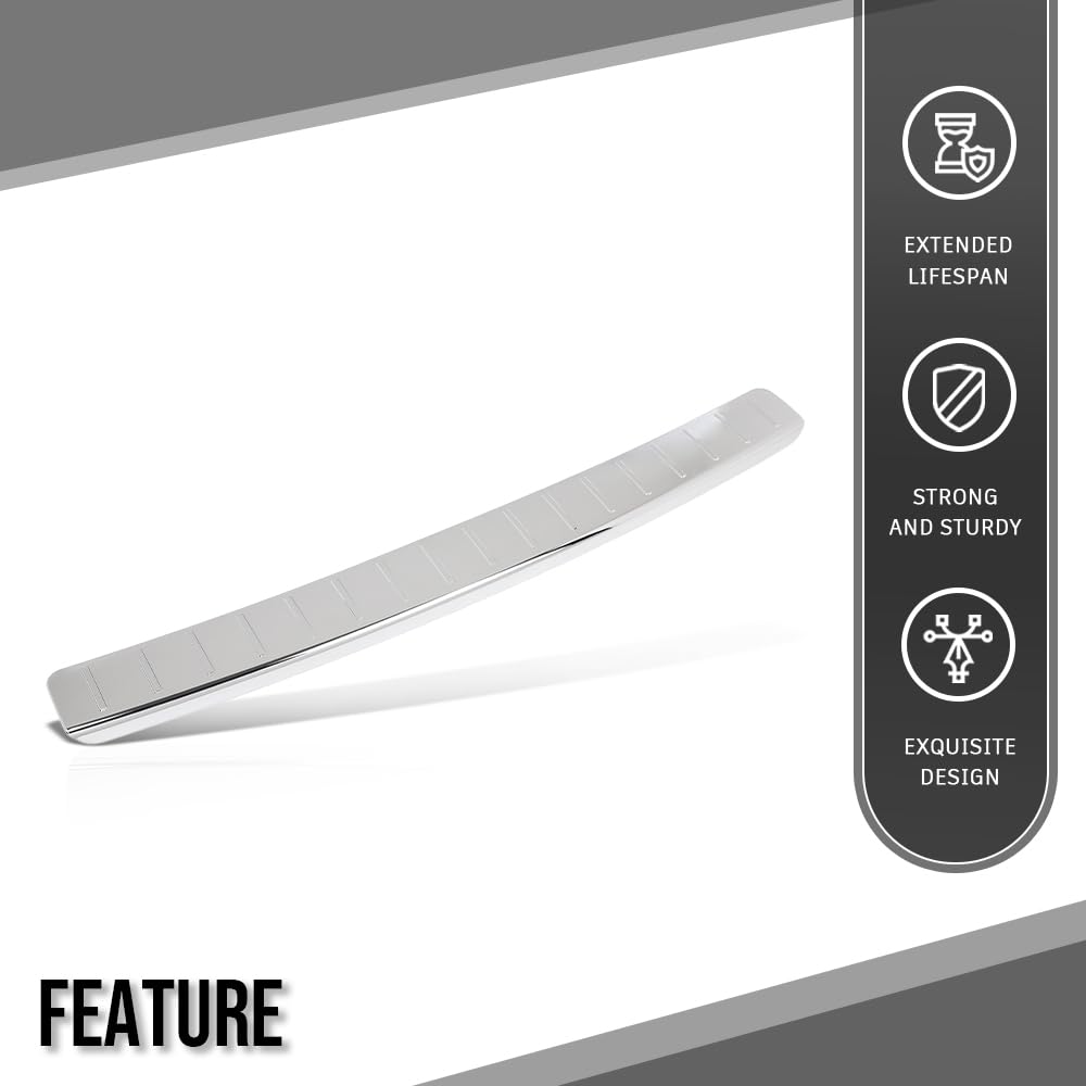 G-PLUS Rear Bumper Skid Plate Compatible with Benz X164 GL-Class GL450 GL500 GL550 2009-2012 A1648840190 Silver