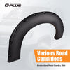 G-PLUS 4PCS Fender Flares Compatible with Ford F250 F350 Super Duty 2011-2016 Styleside Model Only w/ 81.8" / 98.0" Bed Length (NOT Fit Dually & Flareside Models), Textured Pocket Riveted