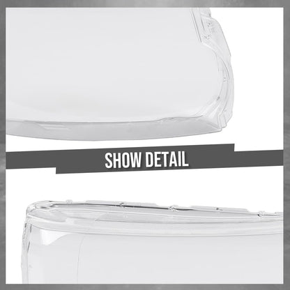 G-PLUS Headlight Lens Cover Compatible with Land Rover Discovery 4 LR4 2014-2016 Left & Right Pair Front Headlamp Lens Cover Clear