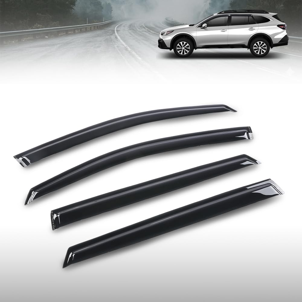 G-PLUS Out-Channel Window Visor Deflectors Tape-On Side Rain Guards Compatible with Subaru Outback(Premium, Limited, Touring) 2020-2025 4PCS Smoky