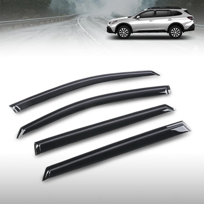 G-PLUS Out-Channel Window Visor Deflectors Tape-On Side Rain Guards Compatible with Subaru Outback(Premium, Limited, Touring) 2020-2025 4PCS Smoky