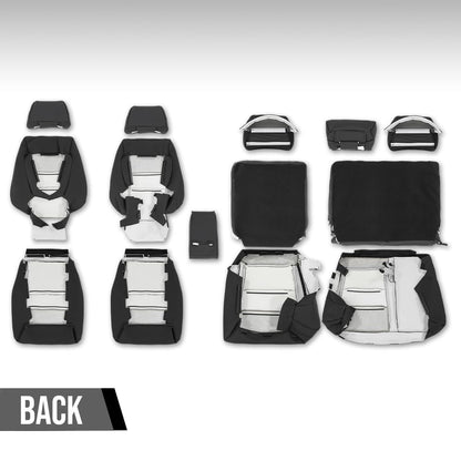 G-PLUS Full Seat Covers Set Compatible with Jeep Grand Cherokee 4 Door 2011-2019 Black