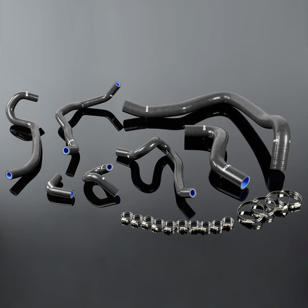 G-PLUS Silicone Heater Radiator Hose Pipe Clamps Compatible with 1997-2001 Honda Accord SIR/-T CF4/CL1, Black