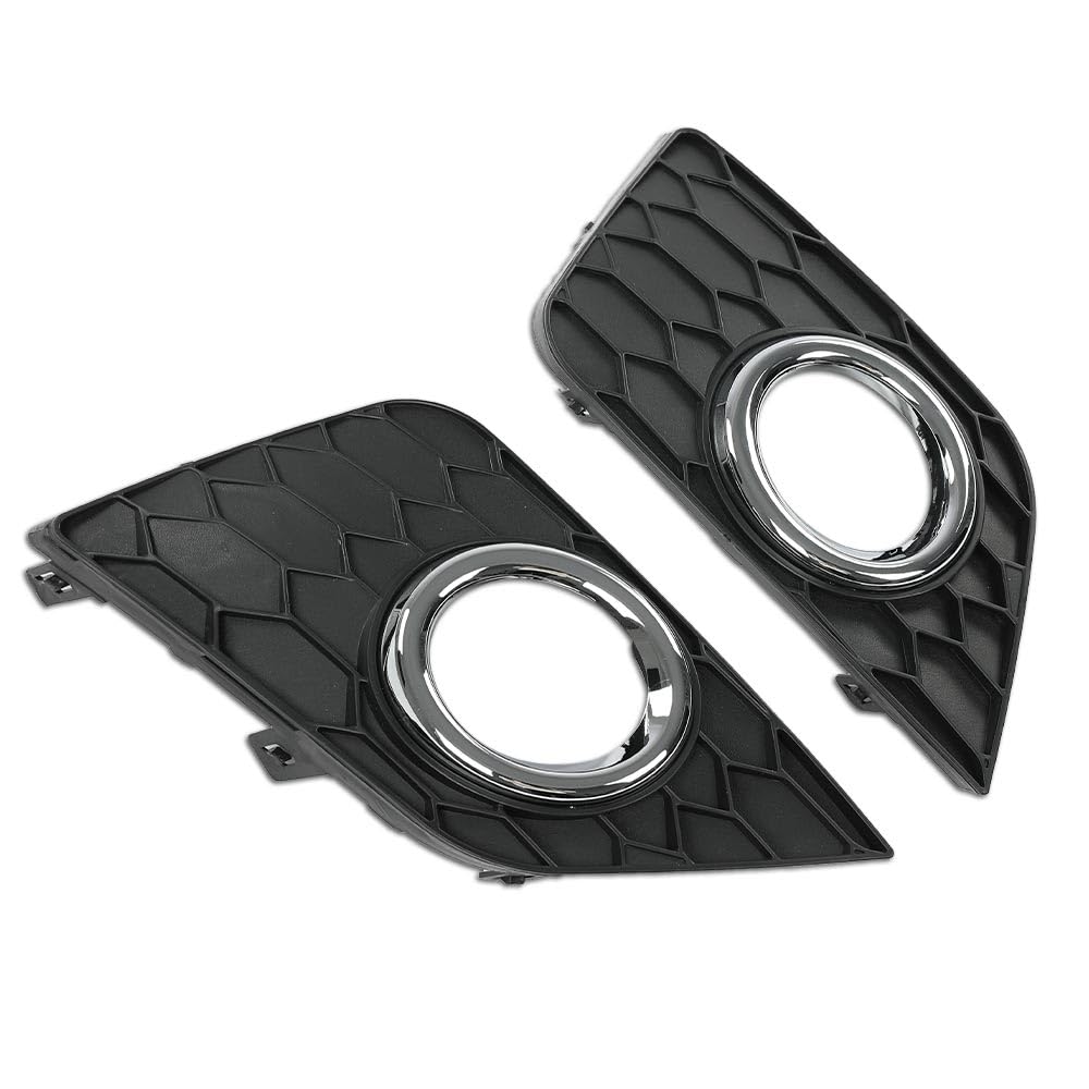 G-PLUS Front Bumper Fog Light Lamp Frame Covers w/Hole Compatible with Nissan Sentra 2016-2019 622564AF0B 622574AF0B NI1039142 NI1038142 LH&RH