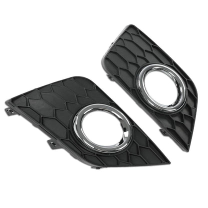 G-PLUS Front Bumper Fog Light Lamp Frame Covers w/Hole Compatible with Nissan Sentra 2016-2019 622564AF0B 622574AF0B NI1039142 NI1038142 LH&RH