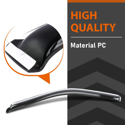 G-PLUS in-Channel Side Window Vent Visor Deflectors Rain Guards Fit Dodge Ram 1500 Quad Cab 2009-2018; Fit Dodge Ram 1500 Classic Quad Cab(EXCLUDES 1500 New Body Style) 2019-2024 4 PCS Smoky