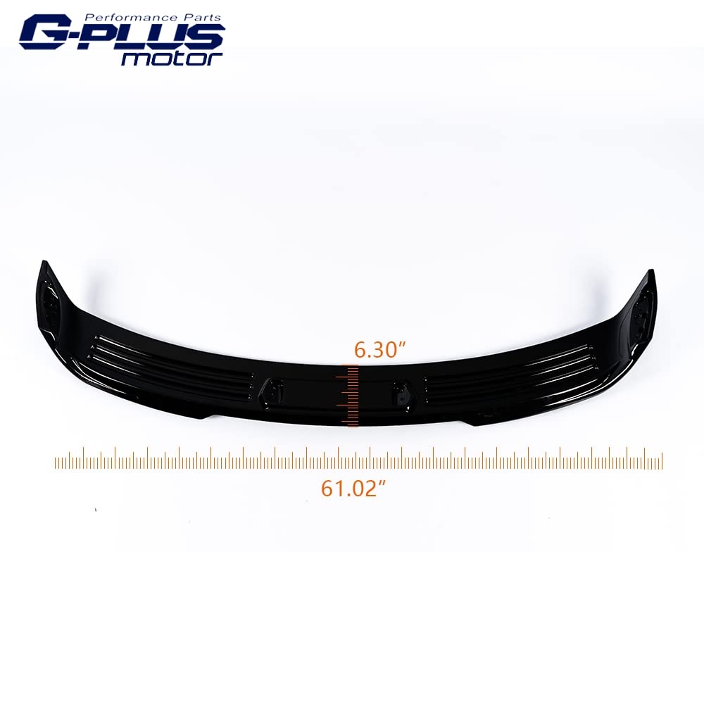 G-PLUS Rear Spoiler Wing Compatible with 2015-2020 Ford Mustang S550 Black