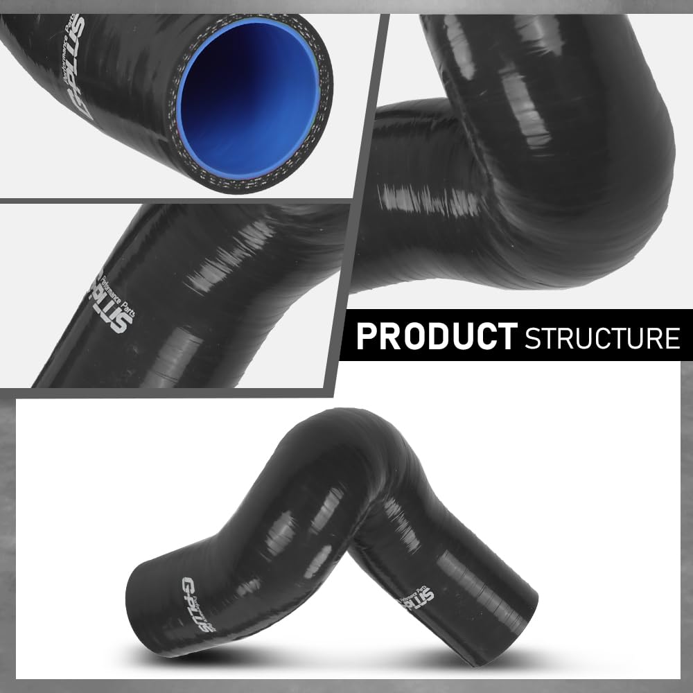 G-PLUS Radiator Hose Set Upper Lower and Bypass Hoses Compatible with John Deere Models Black
