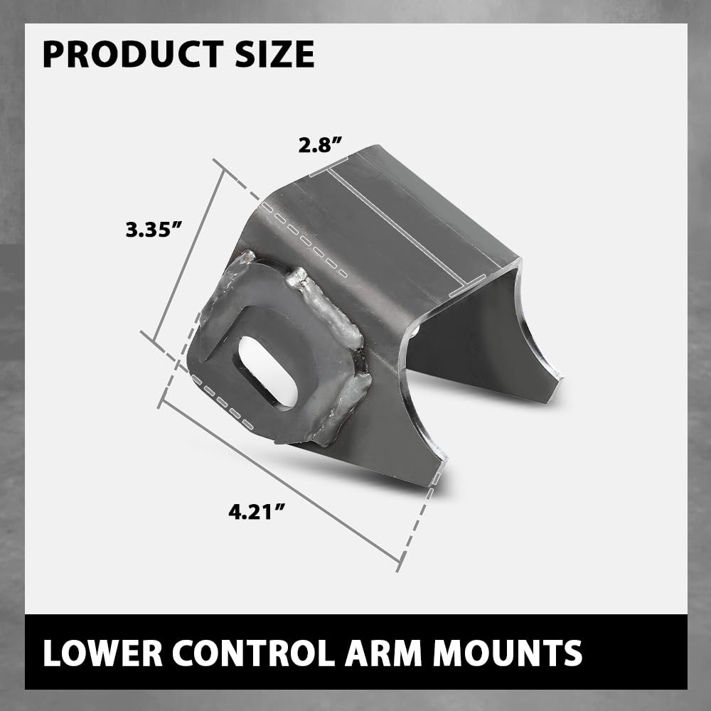 G-PLUS Weld on Heavy Duty Lower Control Arm Mounts Compatible with Jeep Wrangler TJ 1997-2006,Fit Jeep Cherokee XJ 1984-2001