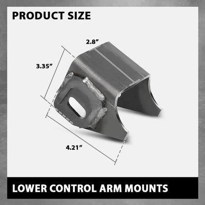 G-PLUS Weld on Heavy Duty Lower Control Arm Mounts Compatible with Jeep Wrangler TJ 1997-2006,Fit Jeep Cherokee XJ 1984-2001