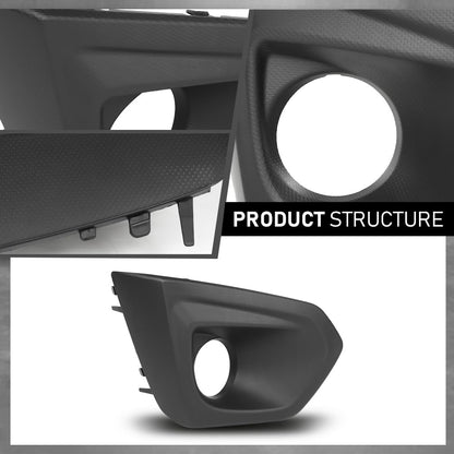 G-PLUS Front Right Fog Light Bezel Cover W/Hole, Compatible with Subaru Impreza 2012-2014, Passenger Side, 57731FJ000