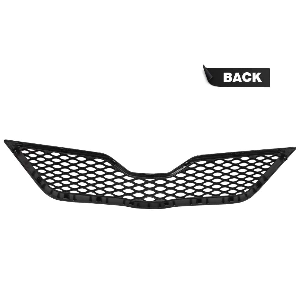 G-PLUS Front Grille Grill Compatible with 2010-2011 Toyota Camry Black Plastic 5310106200C0, TO1200323