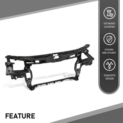 G-PLUS Radiator Support Panel Black, Compatible with Audi A8 2010-2018, 4H0805594E