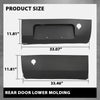 G-PLUS Left & Right Rear Door Lower Molding Compatible with Ford Transit Transit-150 Transit-250 Transit-350 2015-2019,Without Camera Hole CK4Z-99425B28-BB, KK3Z-99425B28-BC
