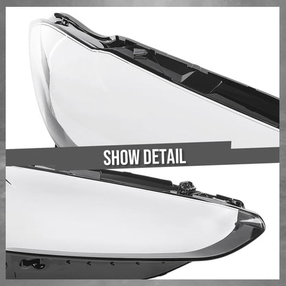 G-PLUS Headlight Lens Cover Compatible with BMW 4-Series G22 G23 G26 2020-2023 Left & Right Pair Front Headlamp Lens Cover Clear