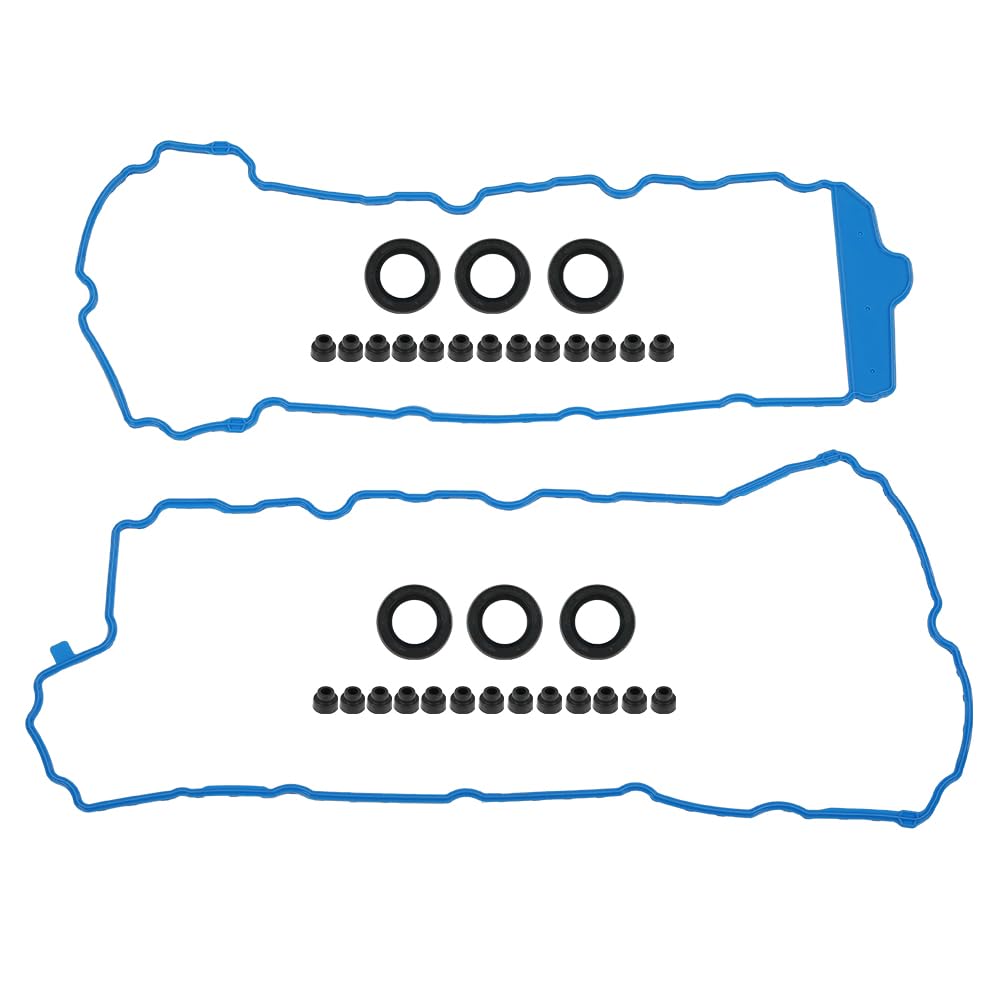 G-PLUS Valve Cover Gasket Set Blue VS50808R VS50502 Fit Cadillac CTS 2008-2015/Chevy Equinox 2010-2016/Buick Lacrosse 2010-2016/Cadillac SRX 2010-2016/GMC Terrain 2010-2016