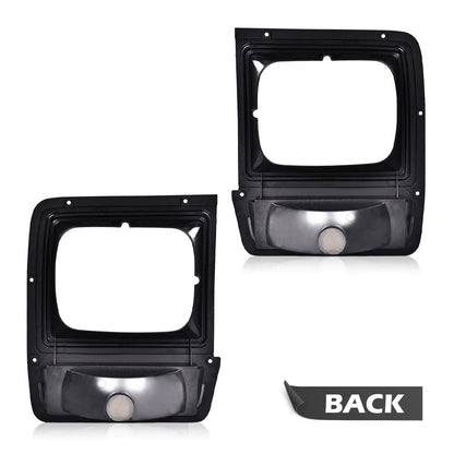 G-PLUS Headlights Headlamps Bezel Pair Set w/Corner Parking Light Compatible with Dodge Pickup Truck 1986-1990 4249810 CH2513122 4249811 CH2512122,faros delanteros