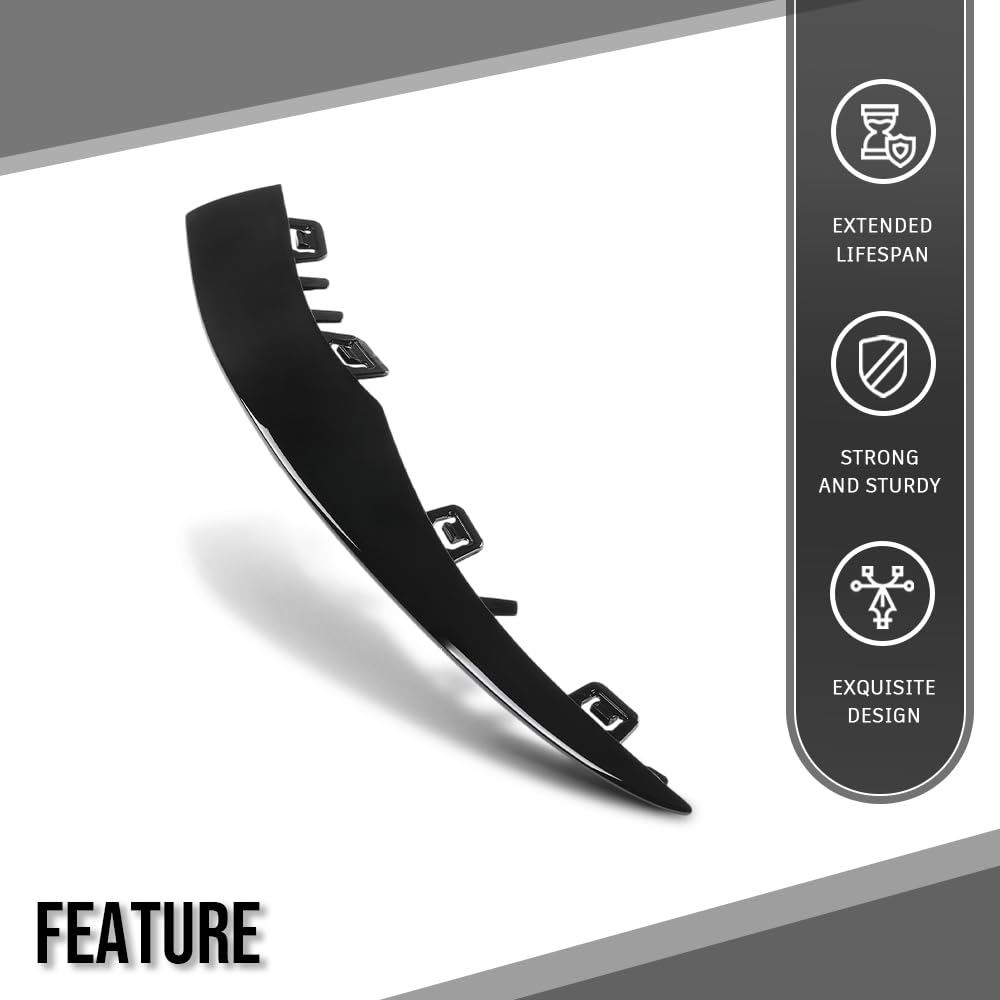G-PLUS Front Left Outer Bumper Trim Compatible with Benz C300 2019-2023 For Models With AMG Styling 2058858902, MB1046160 Glossy Black