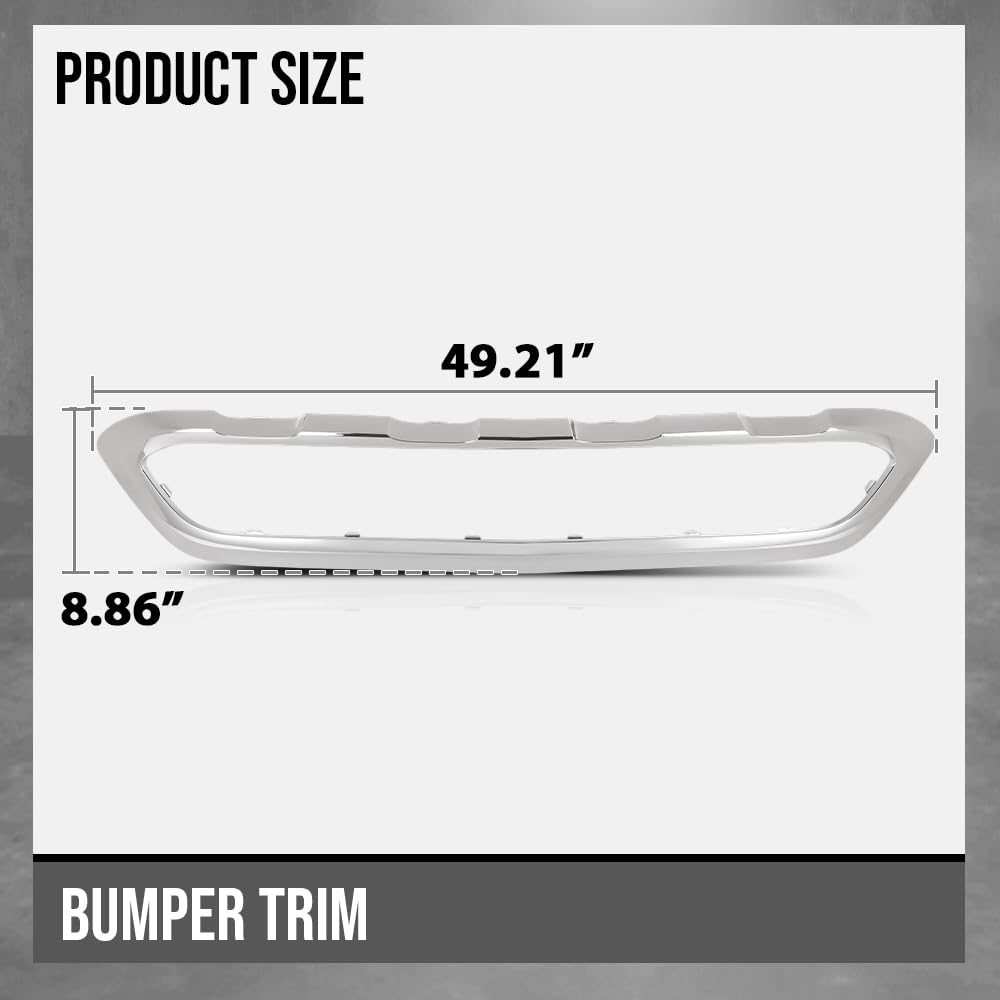 G-PLUS Front Bumper Face Bar Trim Molding Step Pad Compatible with Benz GLC300 (submodel: 4Matic, Base) 2017-2019 2538851625, MB1044145 Silver