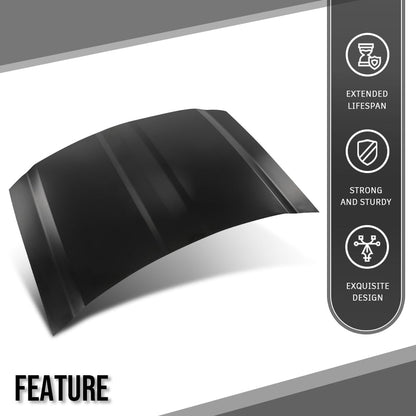 G-PLUS Front Hood Panel Compatible with Chevy Silverado 1500 2014 2015 GM1230451, 23271756 Primed Black