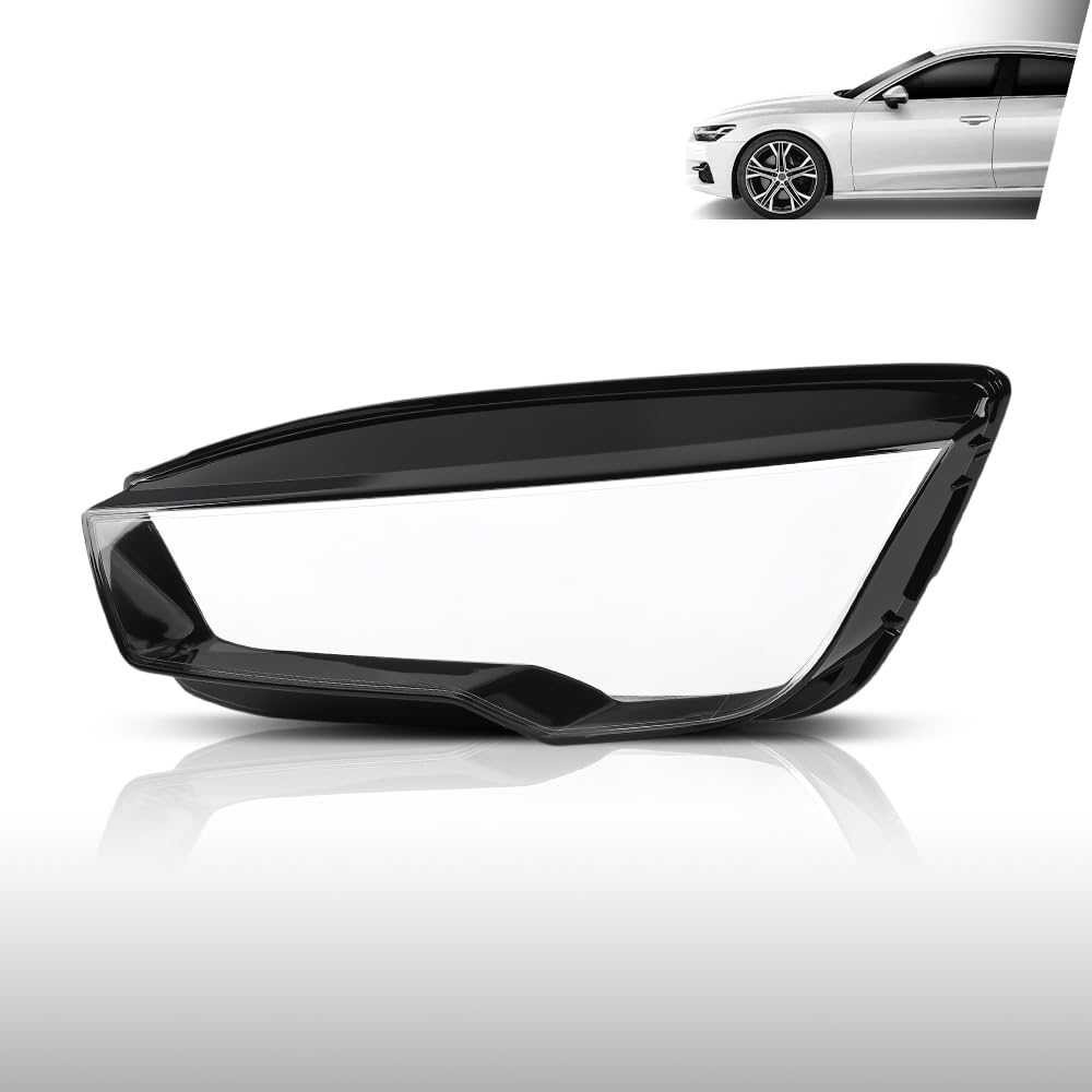 G-PLUS Headlight Lens Cover Compatible with Audi A7 RS7 2016-2018 Left Side Front Headlamp Lens Cover Clear