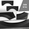 G-PLUS Rear Left & Right Upper Wheel Arch Repair Panels Compatible with Ford F150 Truck 2004-2008, Fit Ford F150 Super Crew/Crew Cab/Regular Cab, Black
