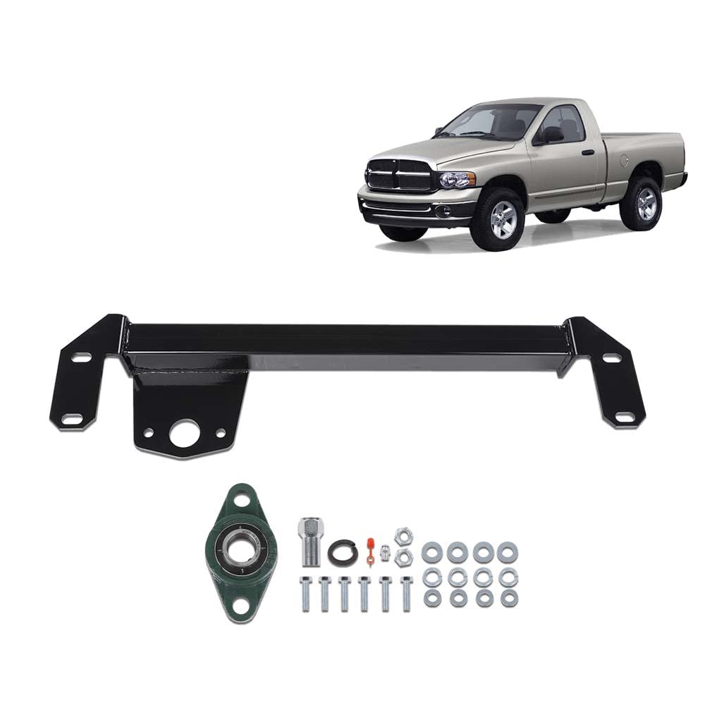 G-PLUS Steering Gear Box Stabilizer Bar Brace Compatible with Dodge Ram 1500 2500 3500 1994-2002 1032004 Black Iron Stabilizer Bar Bracket