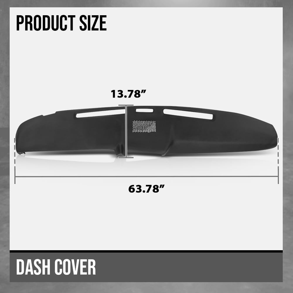 G-PLUS Dashboard Panel Dash Cover Compatible with Ford F100 F150 F250 F350 Bronco 1980 1981 1982 1983 1984 1985 1986, Black