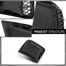 G-PLUS Front Bumper Side Air Vent Covers 2PCS for Subaru WRX STI 2008-2014 Carbon Fiber Additional Angle
