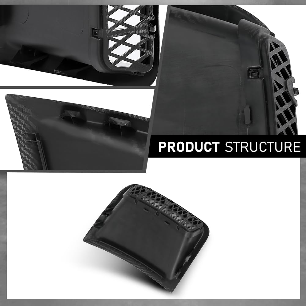 G-PLUS Pair Front Bumper Side Air Vents Corner Cover Compatible with Subaru WRX STi 2008-2014 Carbon Fiber Plastic 2PCS