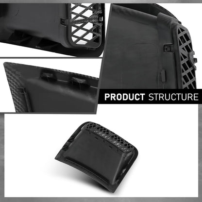 G-PLUS Pair Front Bumper Side Air Vents Corner Cover Compatible with Subaru WRX STi 2008-2014 Carbon Fiber Plastic 2PCS