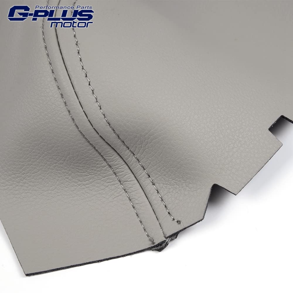 G-PLUS Front Door Armrest Leather Cover Compatible with Honda Pilot,Door Panels Armrest Cover Skin Left & Right 2009-2015 (Grey)