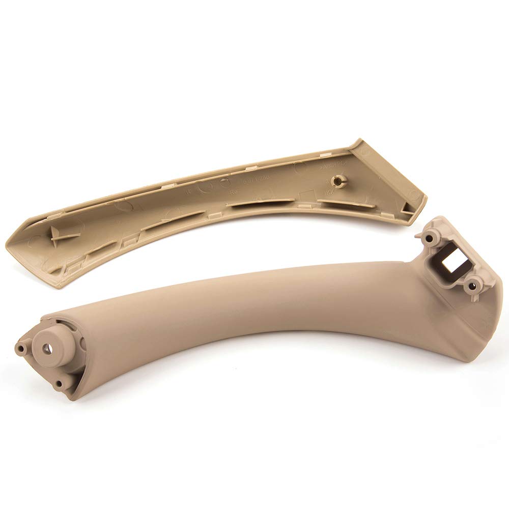 G-PLUS Compatible for BMW E90 3-Series 318 320 325 330 335 Sedan Beige Front Rear Right Side Inner Door Panel Handle + Door Pull Outer Trim Cover