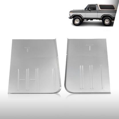 G-PLUS Galvanised Front Floor Mat Fit Ford F100 F150 F250 F350 1967-1979 / Bronco 1978-1979 1st Row Truck Accessories Cargo Liners All Weather Protection 2PCS Sliver Alfombras para Carro