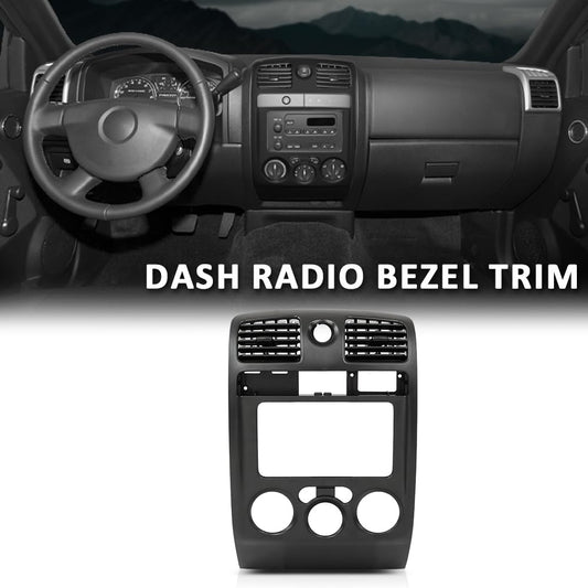 G-PLUS Radio Dash Bezel Trim Panel Compatible with Chevy Colorado GMC Canyon 2004-2012 Black