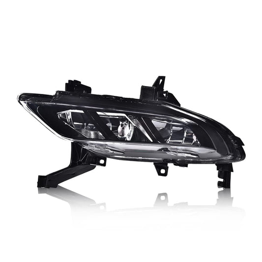 G-PLUS Fog Lights Assembly Compatible With 2016-2018 Nissan Maxima 4-Door Sedan S SL SR SV Front Bumper Halogen Fog Lights w/o Bulb Clear Lens Black Housing,Driver Side(Left)