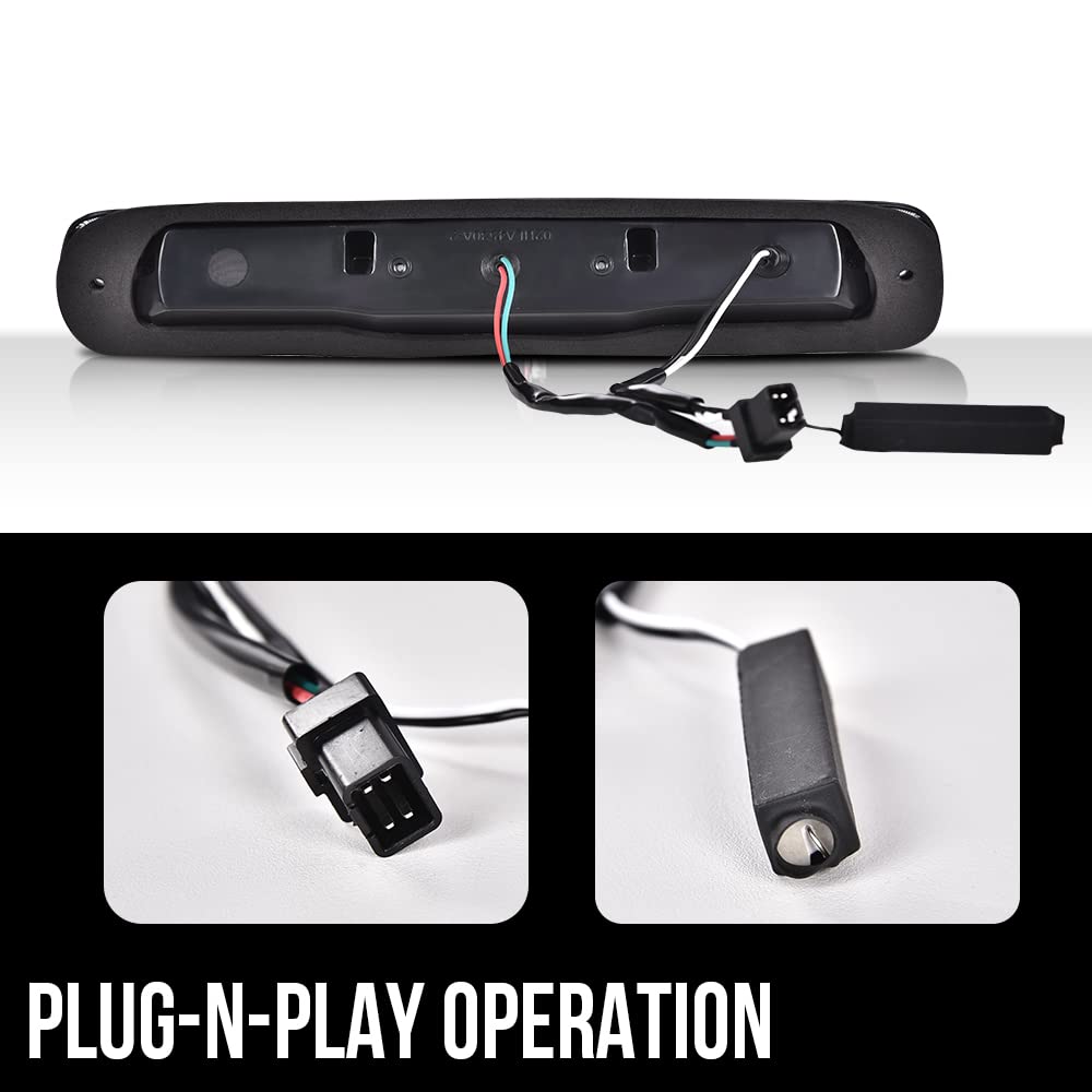 G-PLUS LED 3rd Third Tail High Mount Stop Type I Brake Lamp Compatible with 2007 Chevy Silverado/GMC Sierra 1500 2500 3500 & HD Models Classic 5978318 16525205